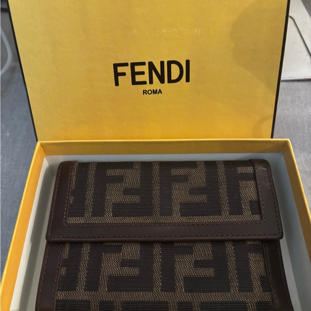 Fendi Brown and Black Wallet